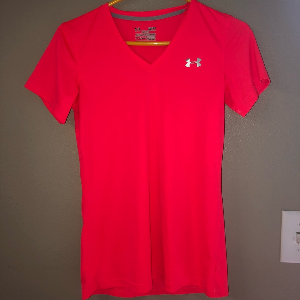 Neon Pink Under Armour Short Sleeve